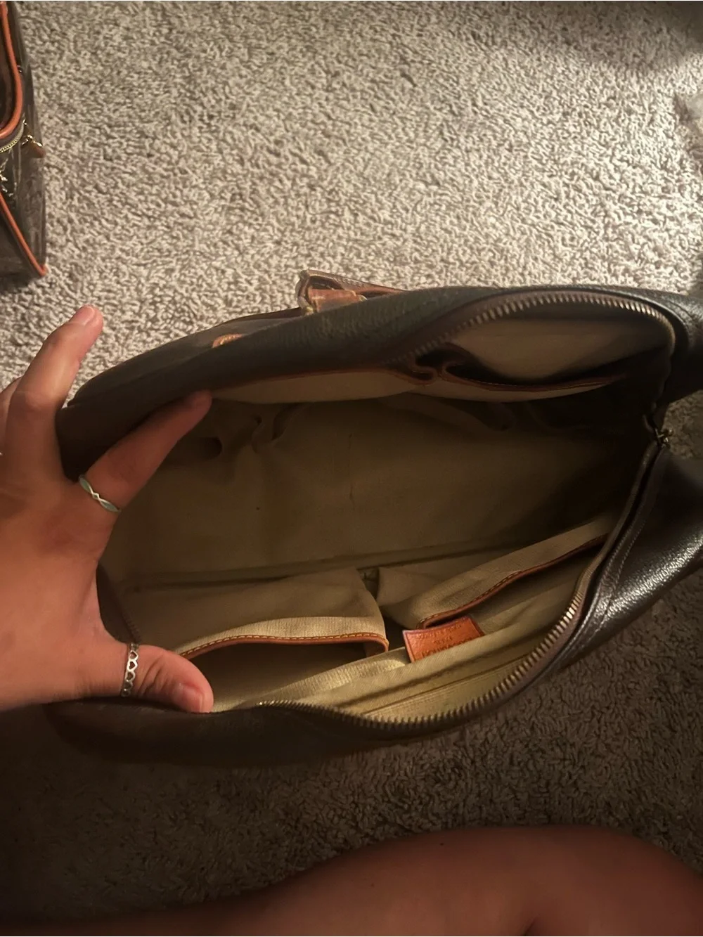Authentic Louis Vuitton Monogram Deauville Canvas Satchel in Brown and Tan Small